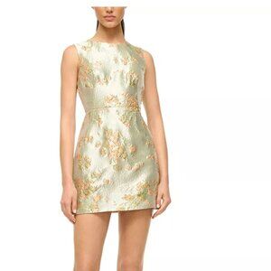 NWT STAUD Garden Metallic Dress Size 0 Brocade